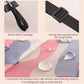 Close-up details of foldable shopping bags set showing elastic bandage, shoulder strap buckle, and water-resistant nylon fabric