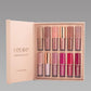 hANDAIYAN long lasting lipstick for Indian skin set with 12 assorted shades in a pink box