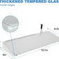 Multifunctional storage desk board with thickened tempered glass and smooth edges measuring 15.7 by 6.3 inches