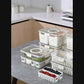 Divided Fridge Storage Container Tray