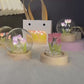 Decorative Flower LED Lamp with Wooden Base