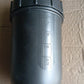 Black protein shaker bottle for gym with measurement markings up to 500 milliliters and a secure flip lid