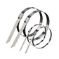 Stainless steel cable lock ties pack of 10 with durable metal locking mechanism and smooth finish