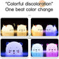 Cute silicone animal night lamp glowing in multiple colors with soft, calming light for kids